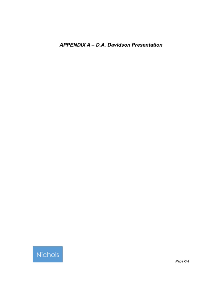 appendix a d a davidson presentation