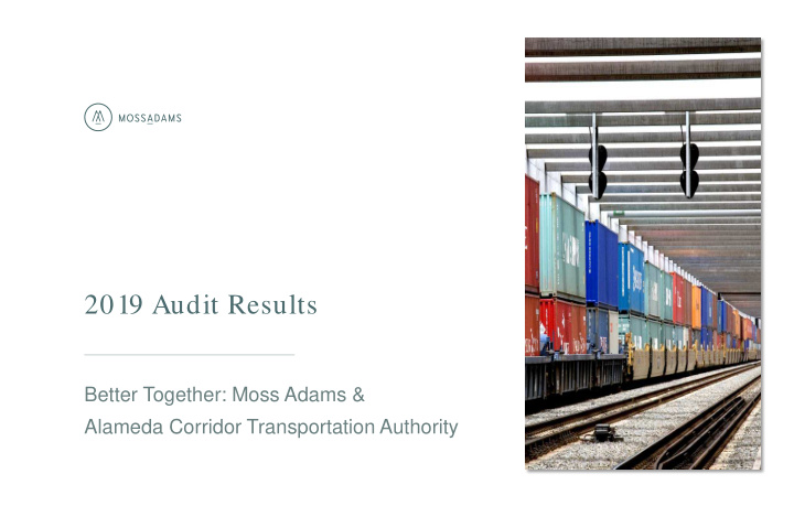 2019 audit results