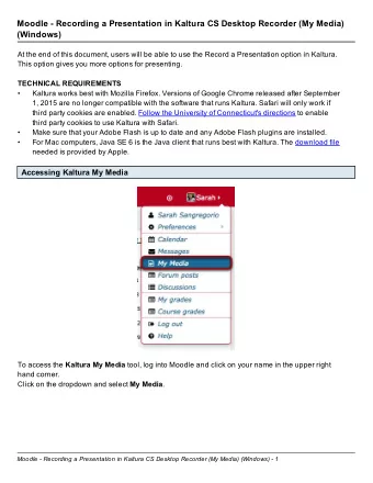 Moodle - Recording a Presentation in Kaltura CS Desktop Recorder (My Media)  third party cookies