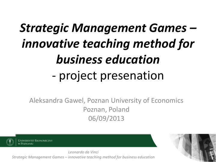 strategic management games