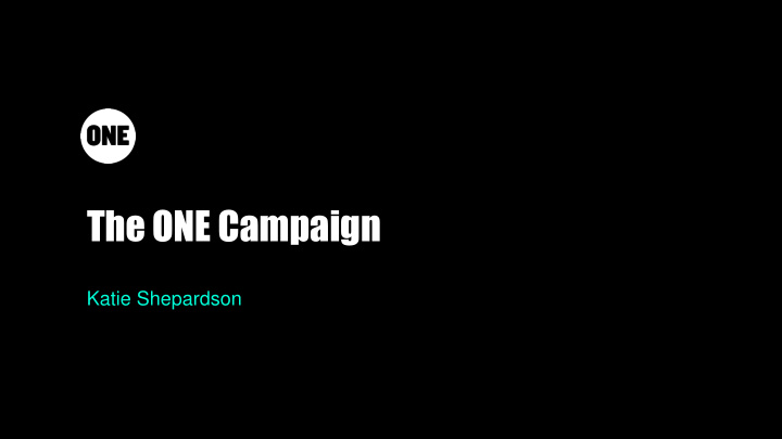 the one campaign