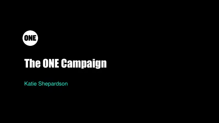 the one campaign