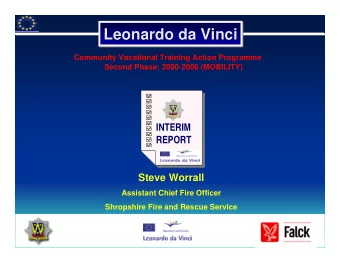 Leonardo da Vinci  Leonardo da Vinci  Leonardo da Vinci  Community Vocational Training Action