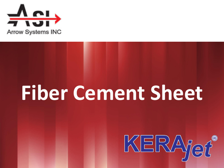 fiber cement sheet about arrow systems