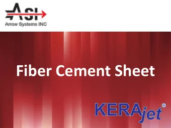 Fiber Cement Sheet  About : Arrow Systems  Arrow Systems, Inc. manufactures and distributes a