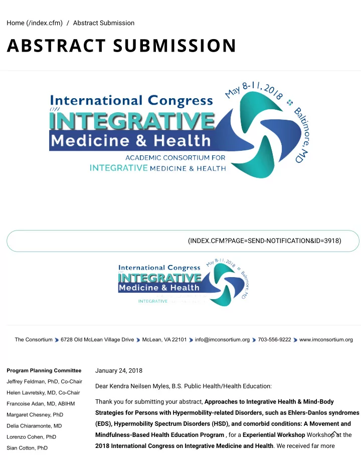 abstract submission
