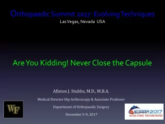 Disclosure  Consultant: Smith &amp; Nephew    Stock: Johnson &amp; Johnson    Research