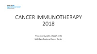 cancer immunotherapy 2018
