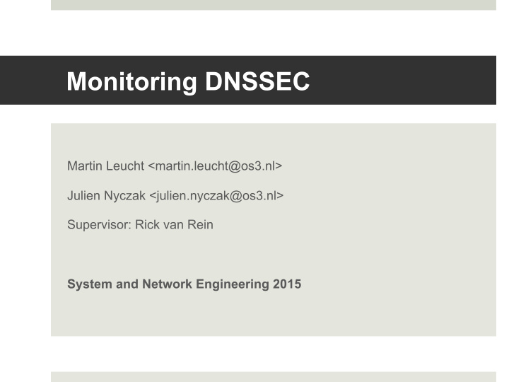 monitoring dnssec