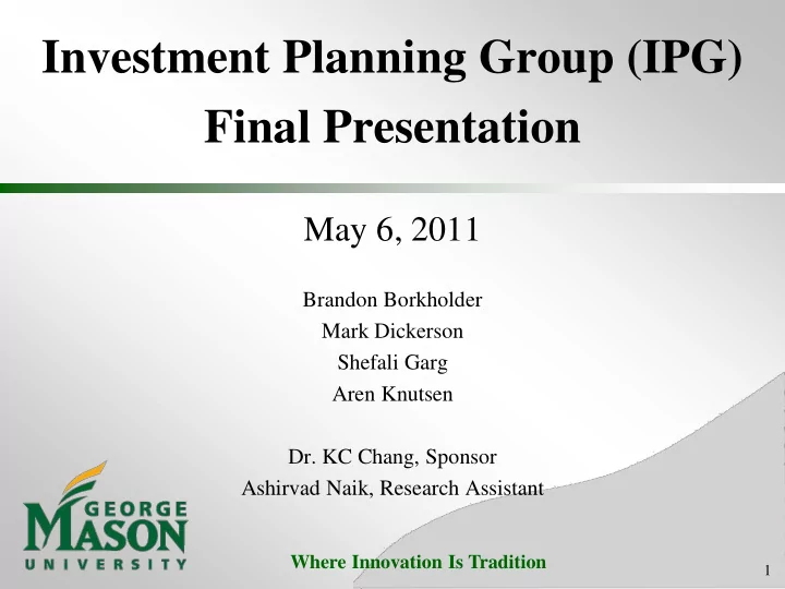final presentation