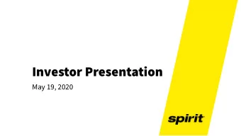 Investor Presentation  May 19, 2020  Disclaimer  2  Forward-Looking Statements in this presentation