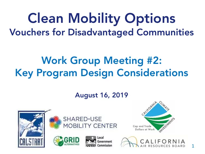 clean mobility options