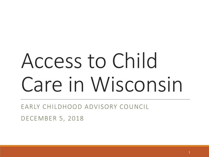 access to child care in wisconsin