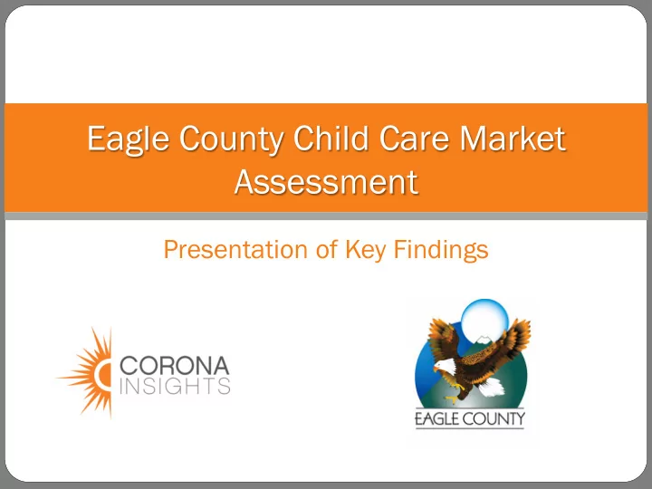 eagle county child care market assessment