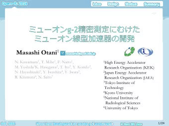 g-2 [ a  = ( g-2 ) /2 ] Measurements          e      ~  a  B    m  1.