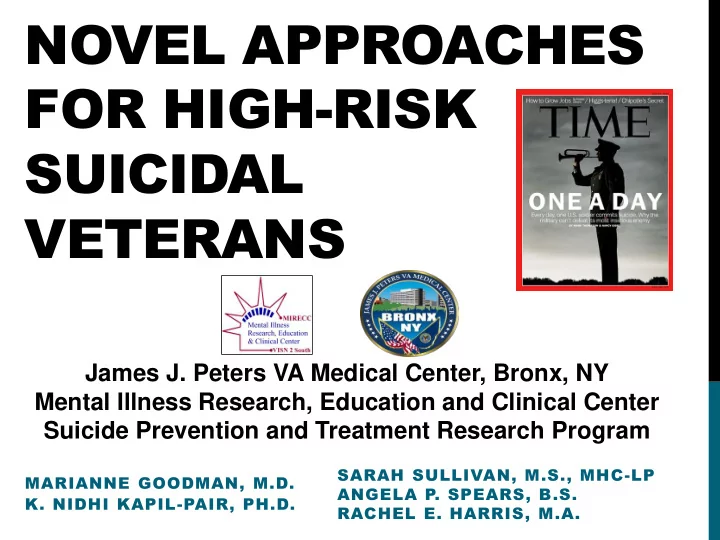 for high risk suicidal