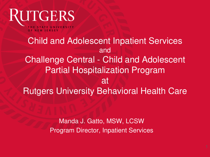 child and adolescent inpatient services