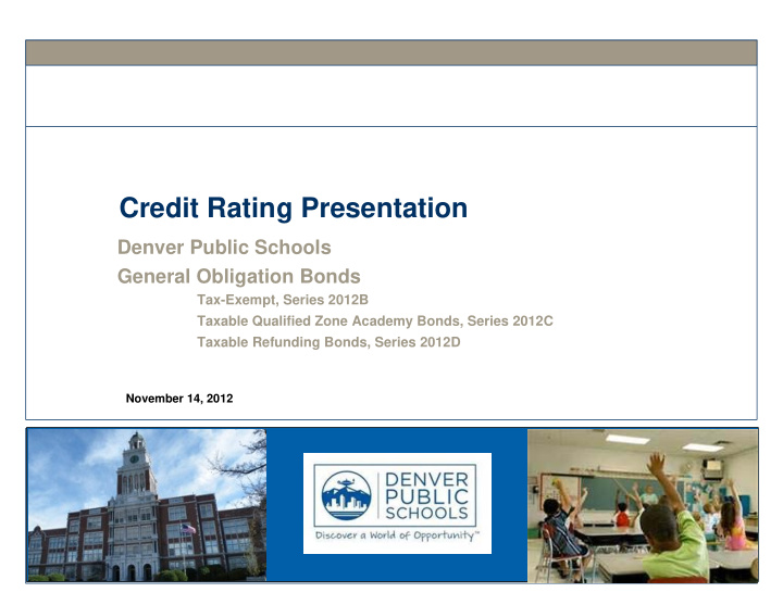 credit rating presentation