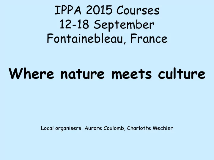 where nature meets culture