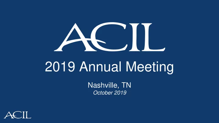 2019 annual meeting