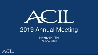 2019 Annual Meeting  Nashville, TN  October 2019  CWG: Cannabis Legislative Update  D.C. and 10