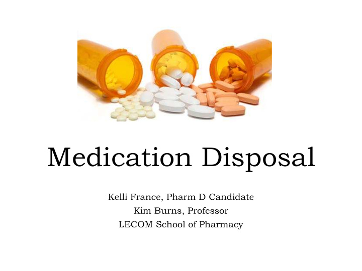 medication disposal