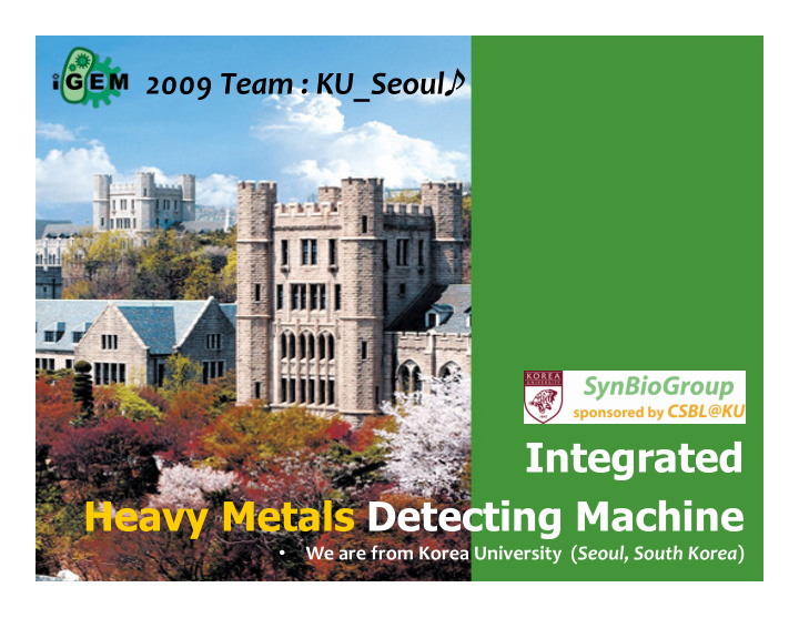 integrated heavy metals detecting machine