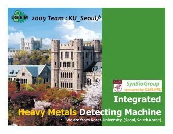 Integrated  Heavy Metals Detecting Machine WearefromKoreaUniversity(