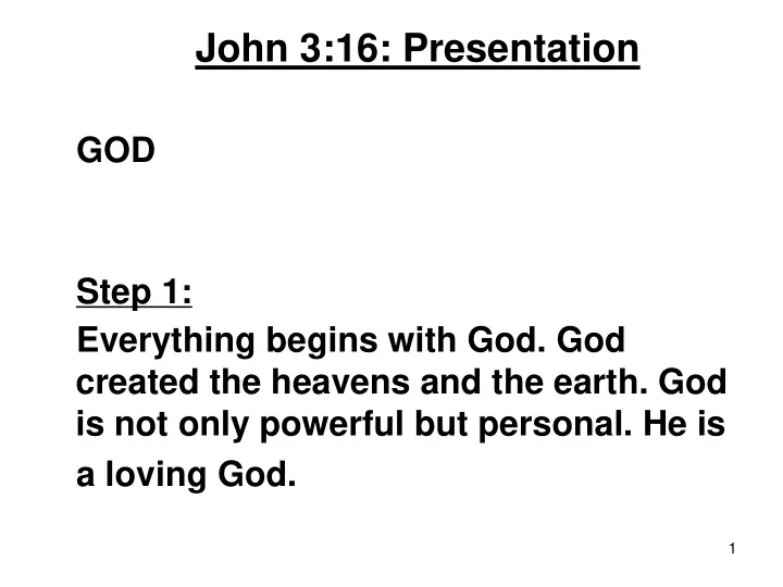 john 3 16 presentation
