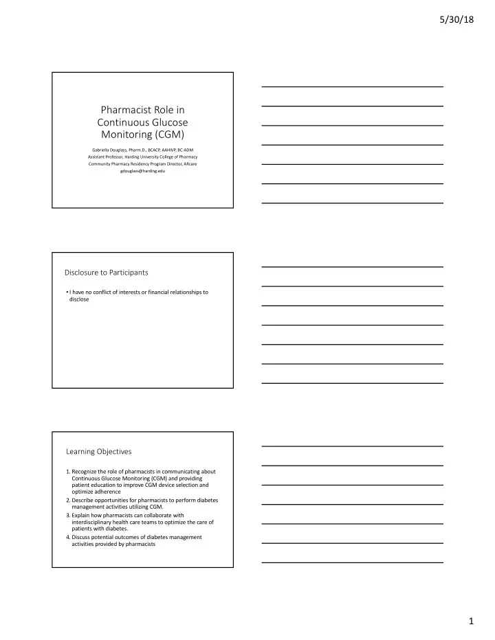 pharmacist role in continuous glucose monitoring cgm