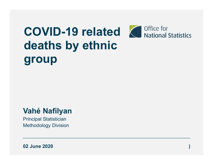 covid 19 related deaths by ethnic group