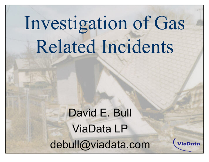 investigation of gas related incidents