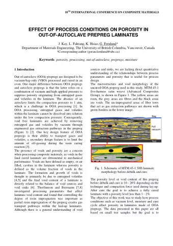 EFFECT OF PROCESS CONDITIONS ON POROSITY IN  OUT-OF-AUTOCLAVE PREPREG LAMINATES J. Kay, L. Fahrang,