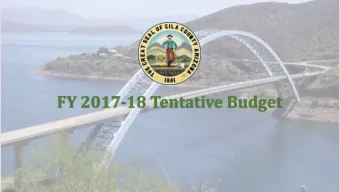 FY 2017-18 Tentative Budget  FY 2017-18 Tentative Budget  Sets upper expenditure limit