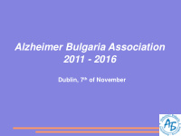 alzheimer bulgaria association 2011 2016