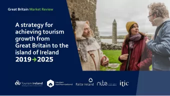 growth from  Great Britain to the  island of Ireland  2019   2025  Joan OShaughnessy  Chair,