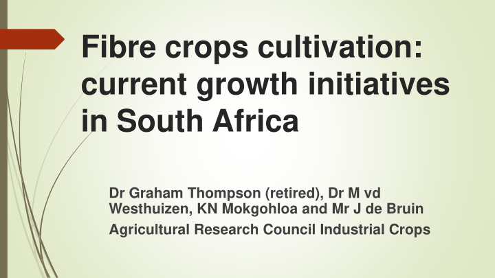current growth initiatives in south africa