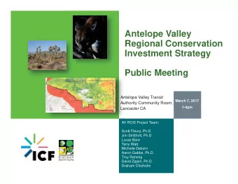 Investment Strategy  Public Meeting  Antelope Valley Transit  An  March 7, 2017  Au  Authority