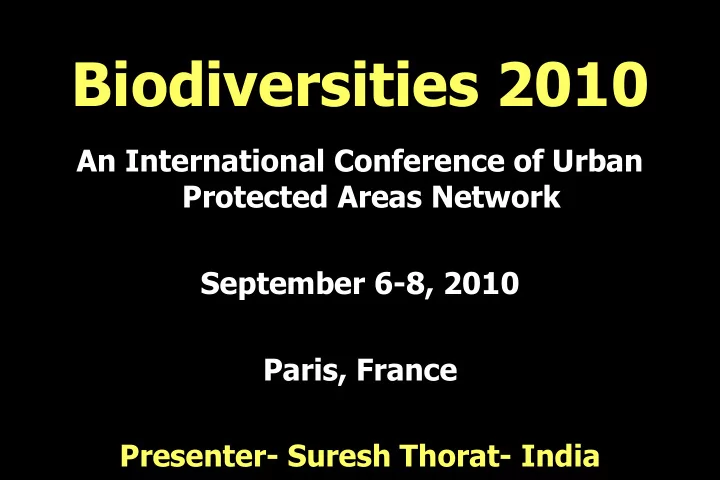 biodiversities 2010