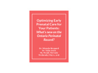optimizing early prenatal care for your patients what s