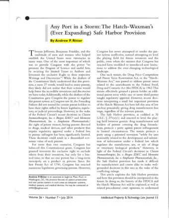 T Congress has never attempted to render the pat- homas Jefferson, Benjamin Franklin, and the ent