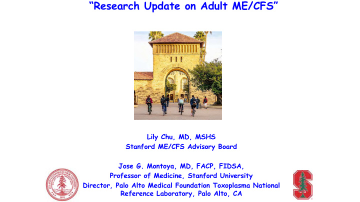 research update on adult me cfs