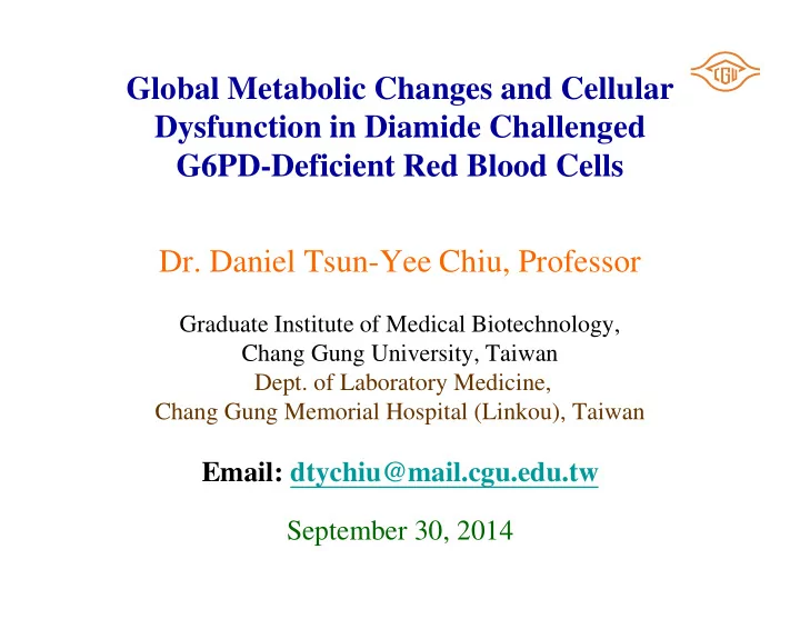 global metabolic changes and cellular dysfunction in