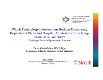 Which Technology Interventions Reduce Emergency  Department Visits and Hospital Admissions From