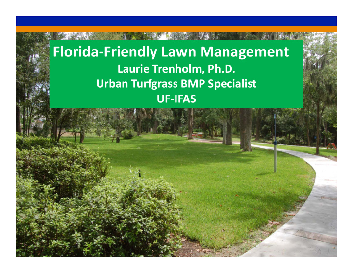 florida friendly lawn management