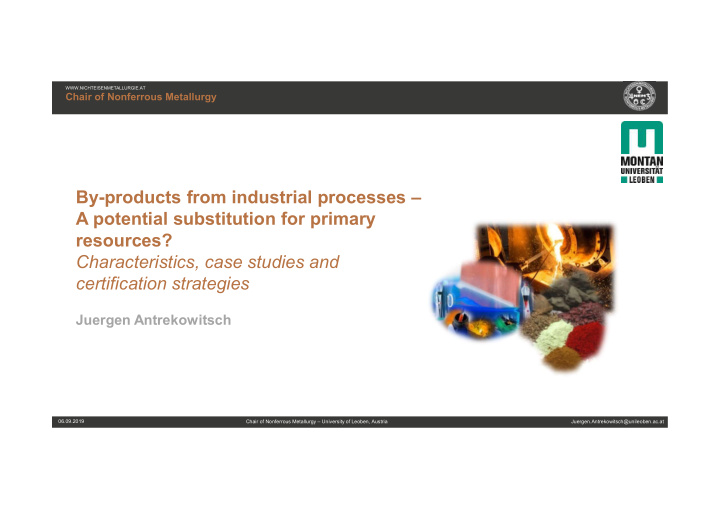 by products from industrial processes a potential