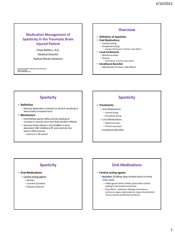 spasticity spasticity