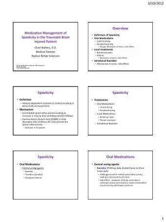 Spasticity  Spasticity  Definition  Treatments  Velocity dependent resistant to stretch