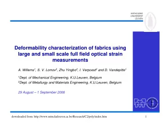 Deformability characterization of fabrics using  large and small scale full field optical strain