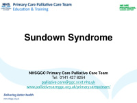 sundown syndrome nhsggc primary care palliative care team
